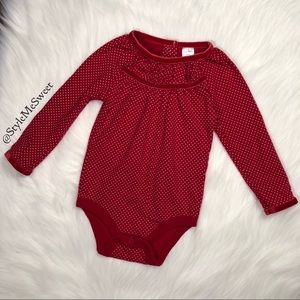 BabyGap red polka dot bodysuit